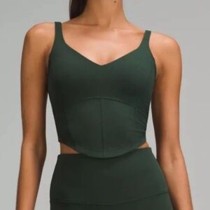 Lululemon Align Corset Tank Top *Light Support, A/B Cup Legacy Green Sz. 8
